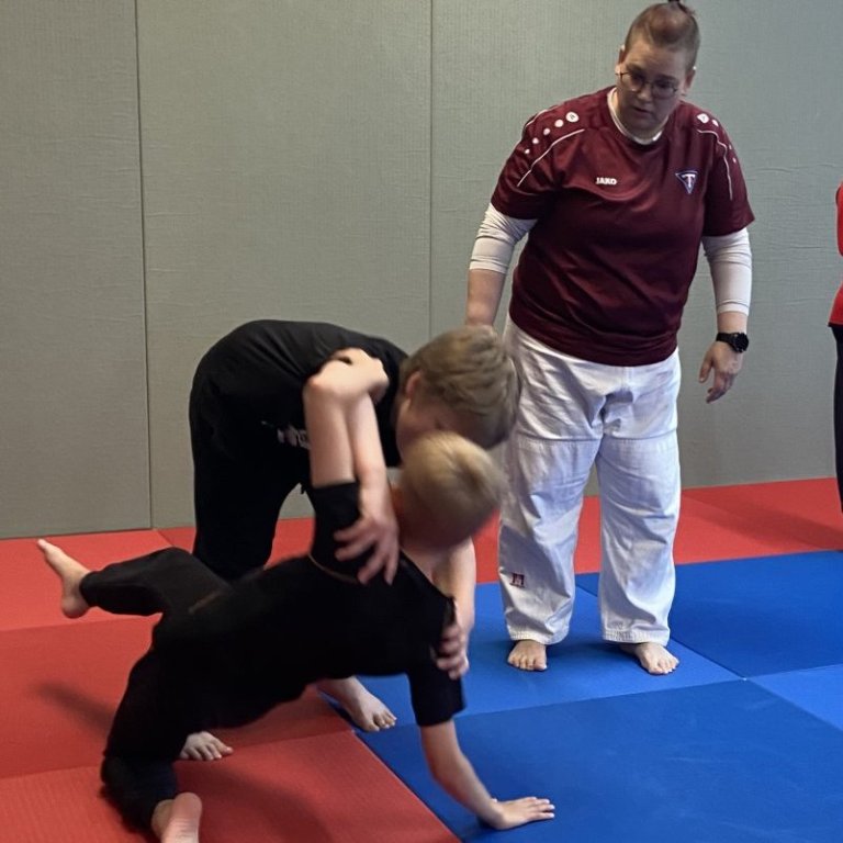 Allskyns glímutök voru prófuð