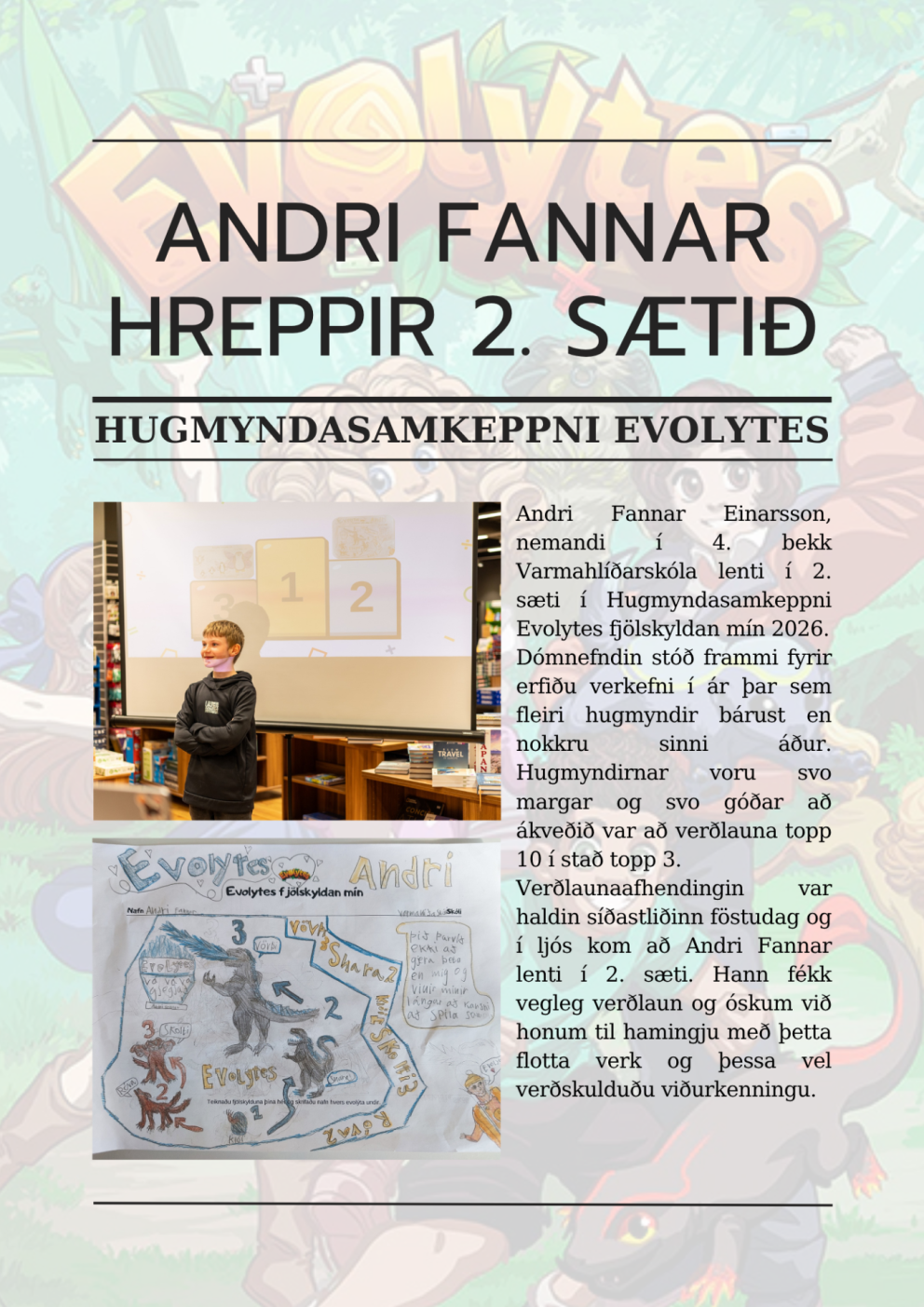 Andri Fannar hreppir 2. sætið