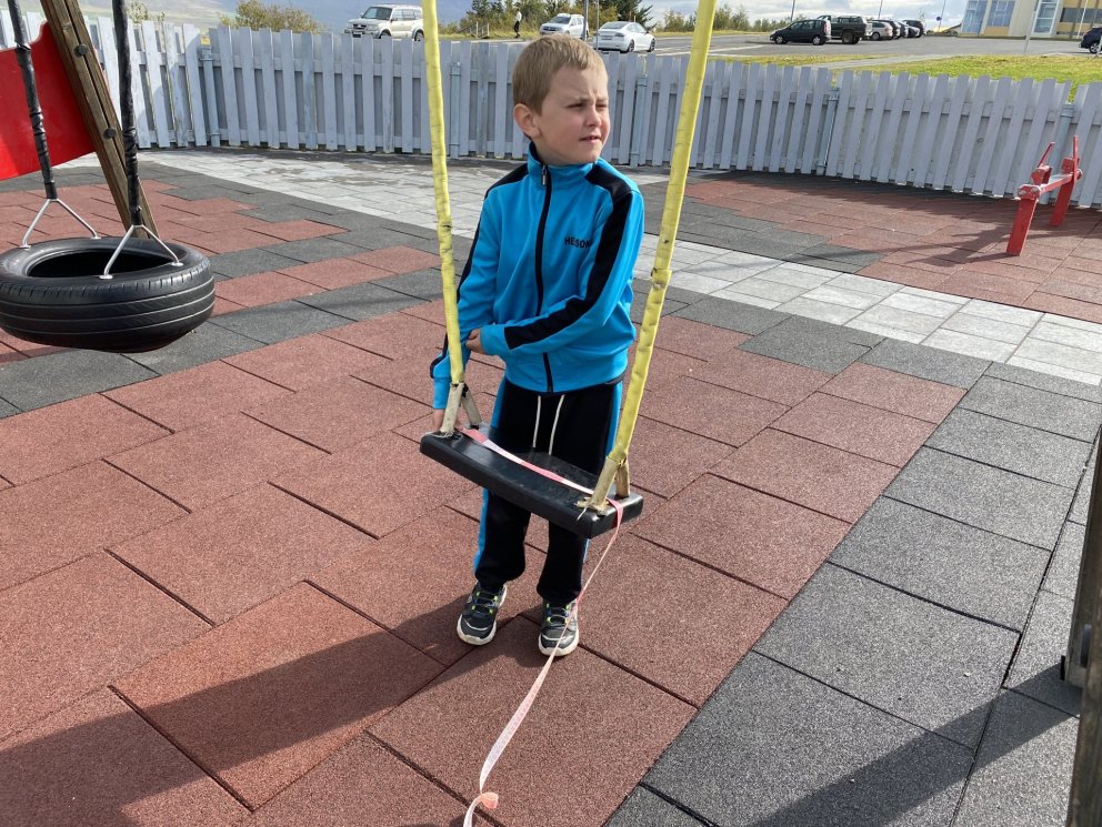 Mælingar á skólalóðinni