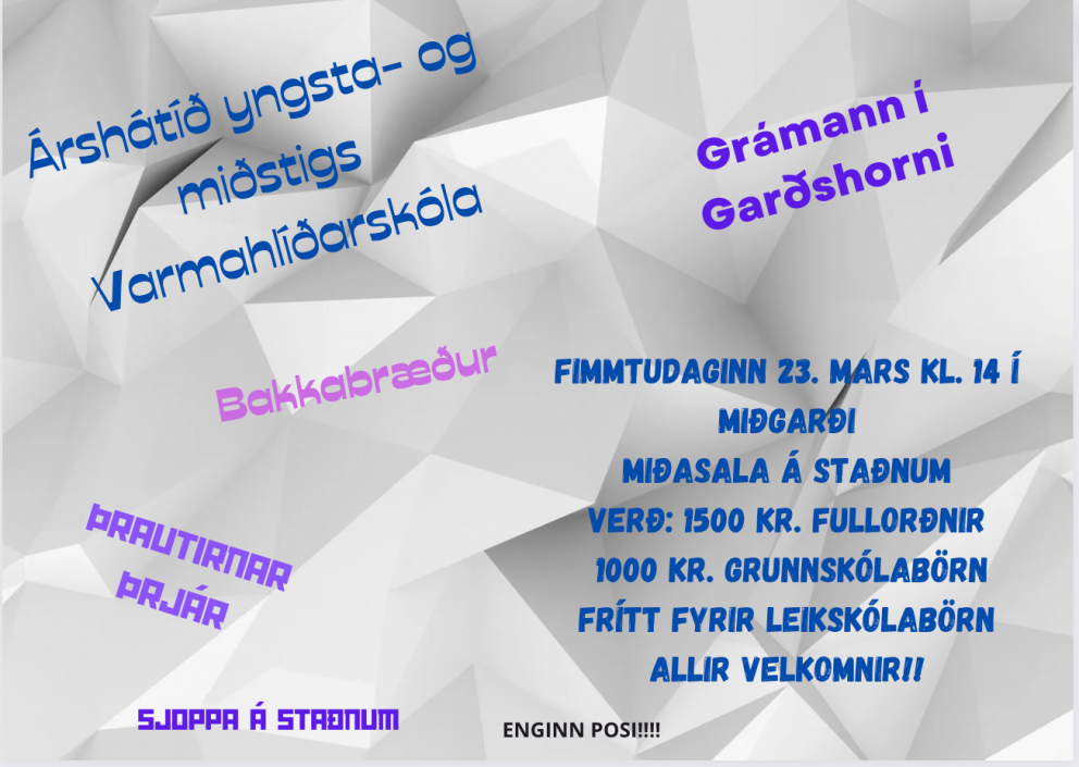 Árshátíð yngsta og miðstigs