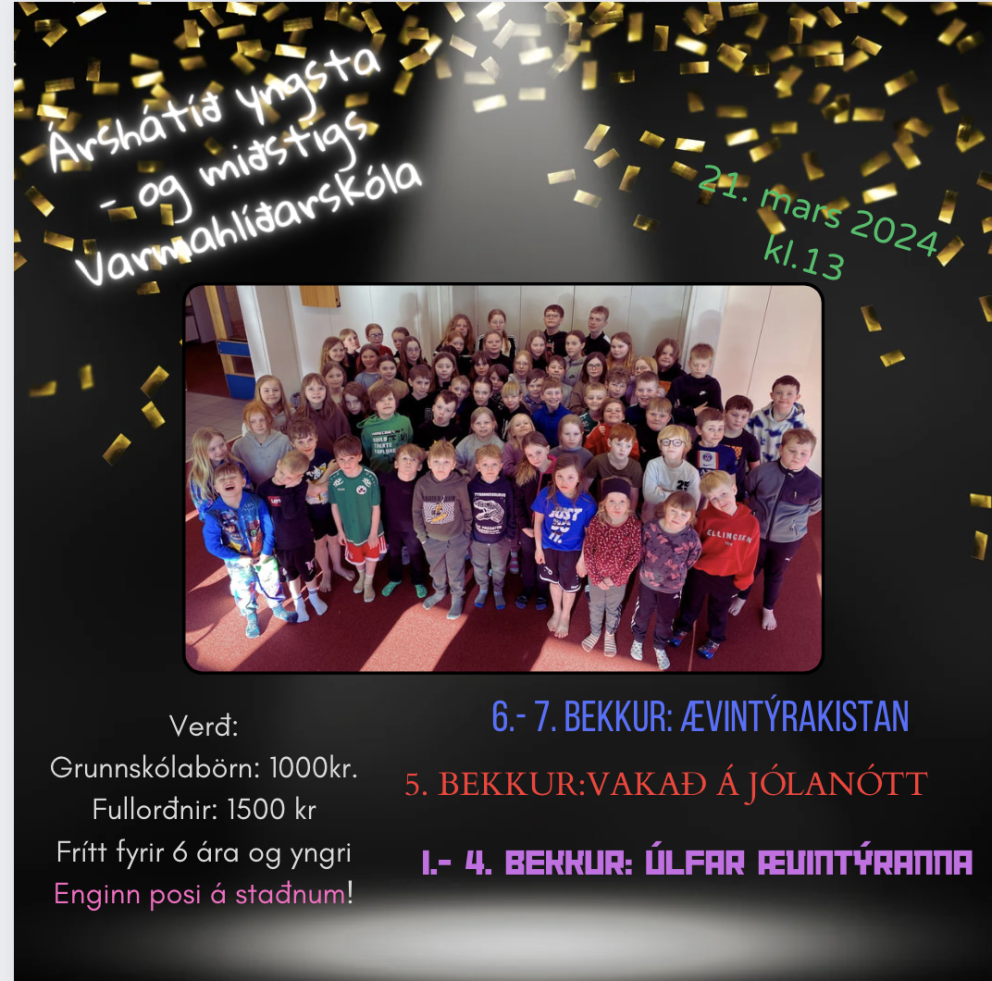 Árshátíð yngsta og miðstigs