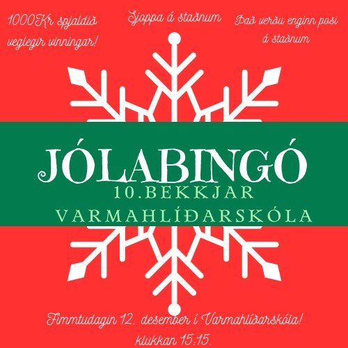 Jólabingó og danssýning