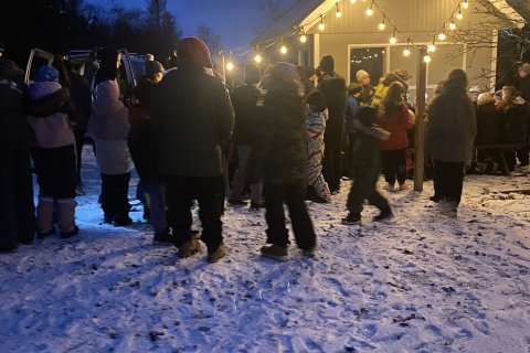 Rökkurganga í skóginum