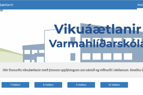 Vikuáætlanir nemenda í 7. - 10. bekk