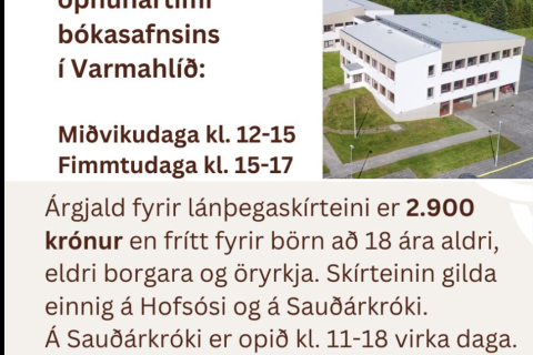 Vetraropnun bókasafns Varmahlíðarskóla